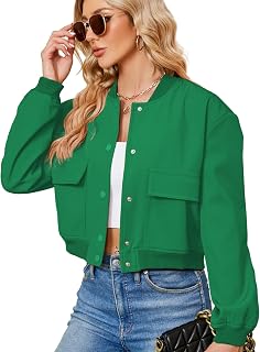 Zando Cropped Bomber Jacket Women 2026 Short Trendy Casual Varsity Jackets