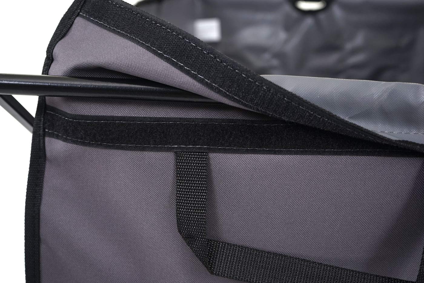Mendler Składany wózek HWC-E38, ręczny wózek ogrodowy, wózek transportowy, składany, bez dachu/torby tylnej, szary