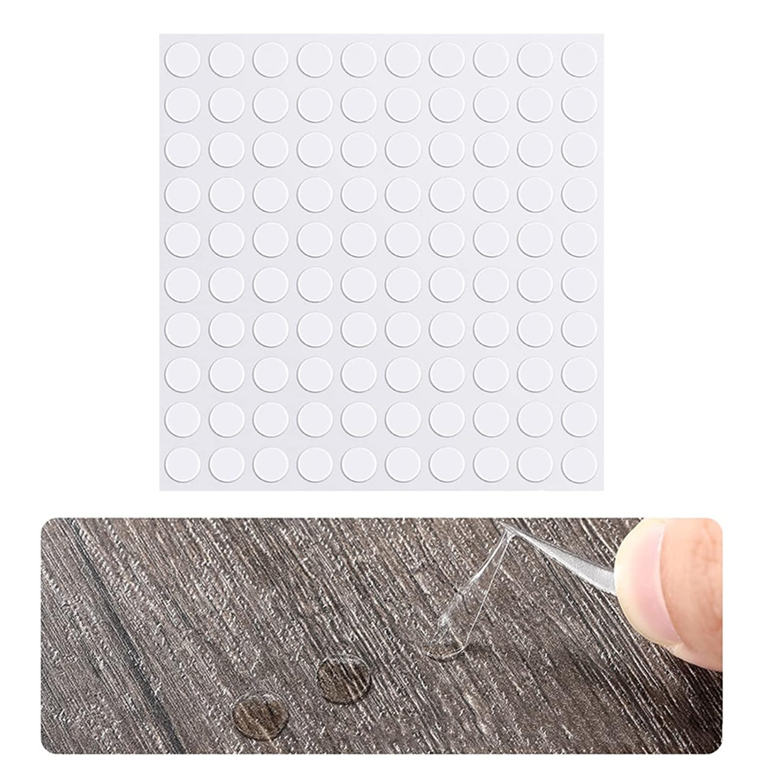 300Pcs Sticky Dots Double Sided,Glue Dots Clear Double Sided Removable