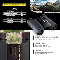 Vista 7 de Nikon Trailblazer 10x25mm Binoculars - Compact, Waterproof & Fogproof, Bright Multilayer-Coated Optics, Roof Prism - All-Terrain Outdoor Wildlife