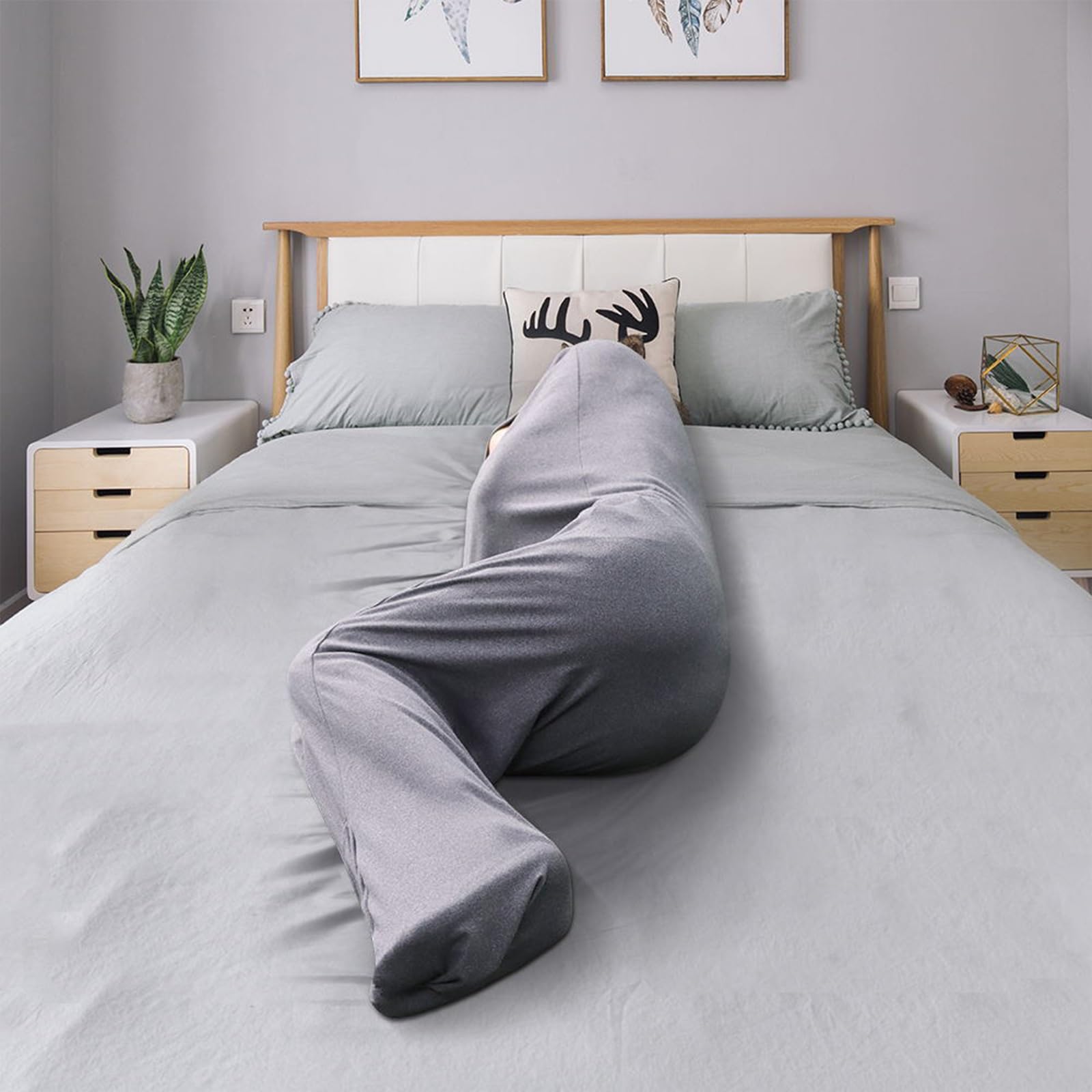 Yagerod Ozysleep Kompressionsschlafsack, Ozybag Verbessert Ihren Schlaf, Verabschieden Sie Sich Von Schlaflosen Nächten, Kühlende, Sensorische, Maschinenwaschbare Decke Mit Kokon-Design(M (150 x 40))