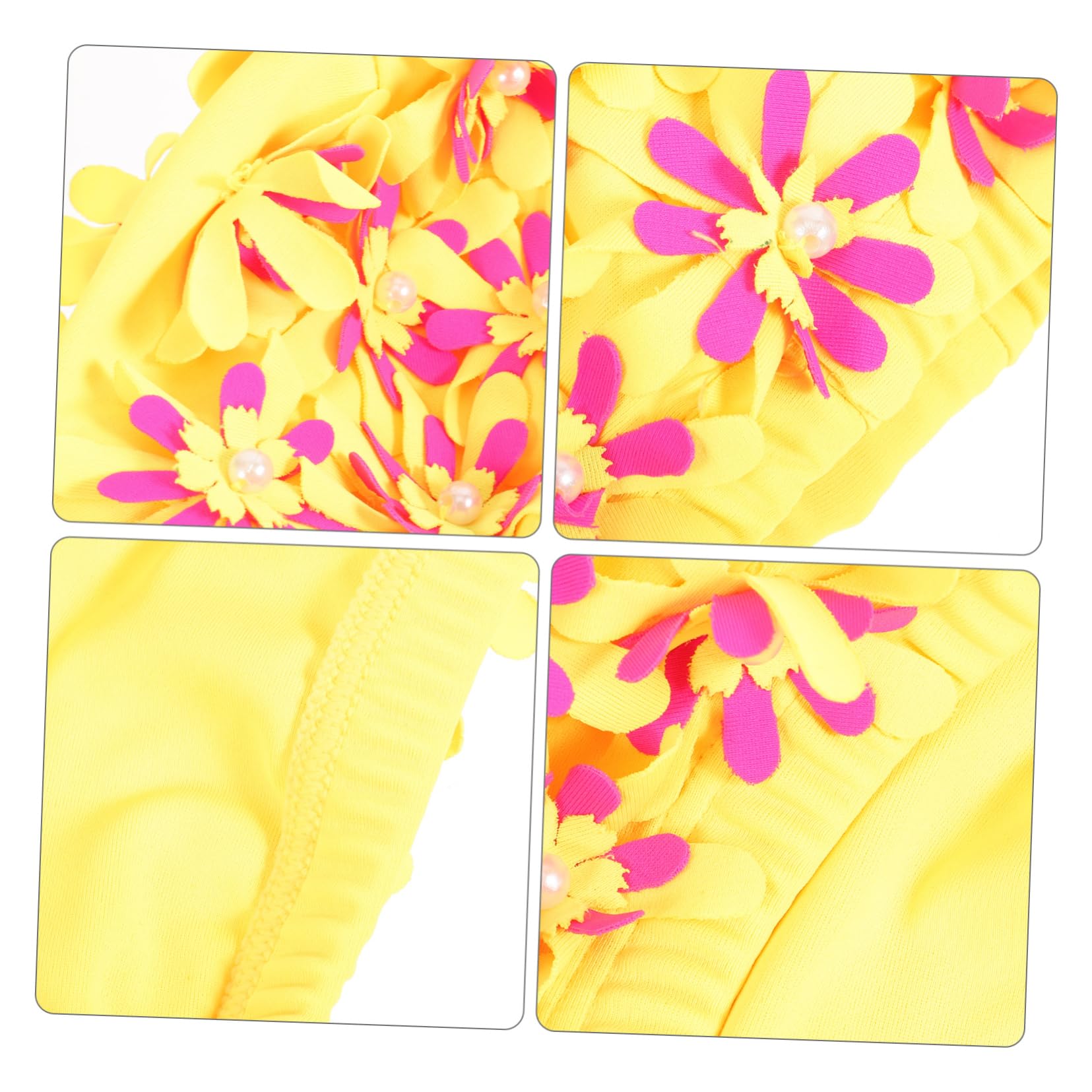 Sosoport Lot De 2 Bonnets De Bain À Fleurs pour Adultes Confortables