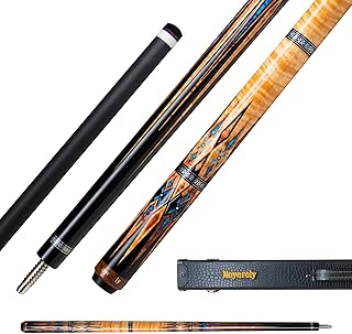 Moyerely Carbon Fiber Pool Cue,11.8mm/12.5mm Low Deflection Cue Stick,Professional Pool Stick with Box Case (MF2-11.8mm, Wavy Pin)