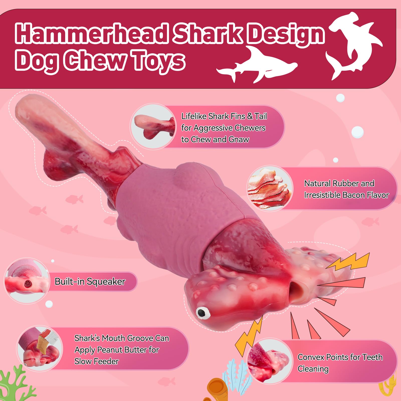 BIKIISEN Dog Toys for Aggressive Chewers Interactive Dog Chew Toy for Large Dogs Indestructible Squeaky Toys to Keep Them Busy - Image 4