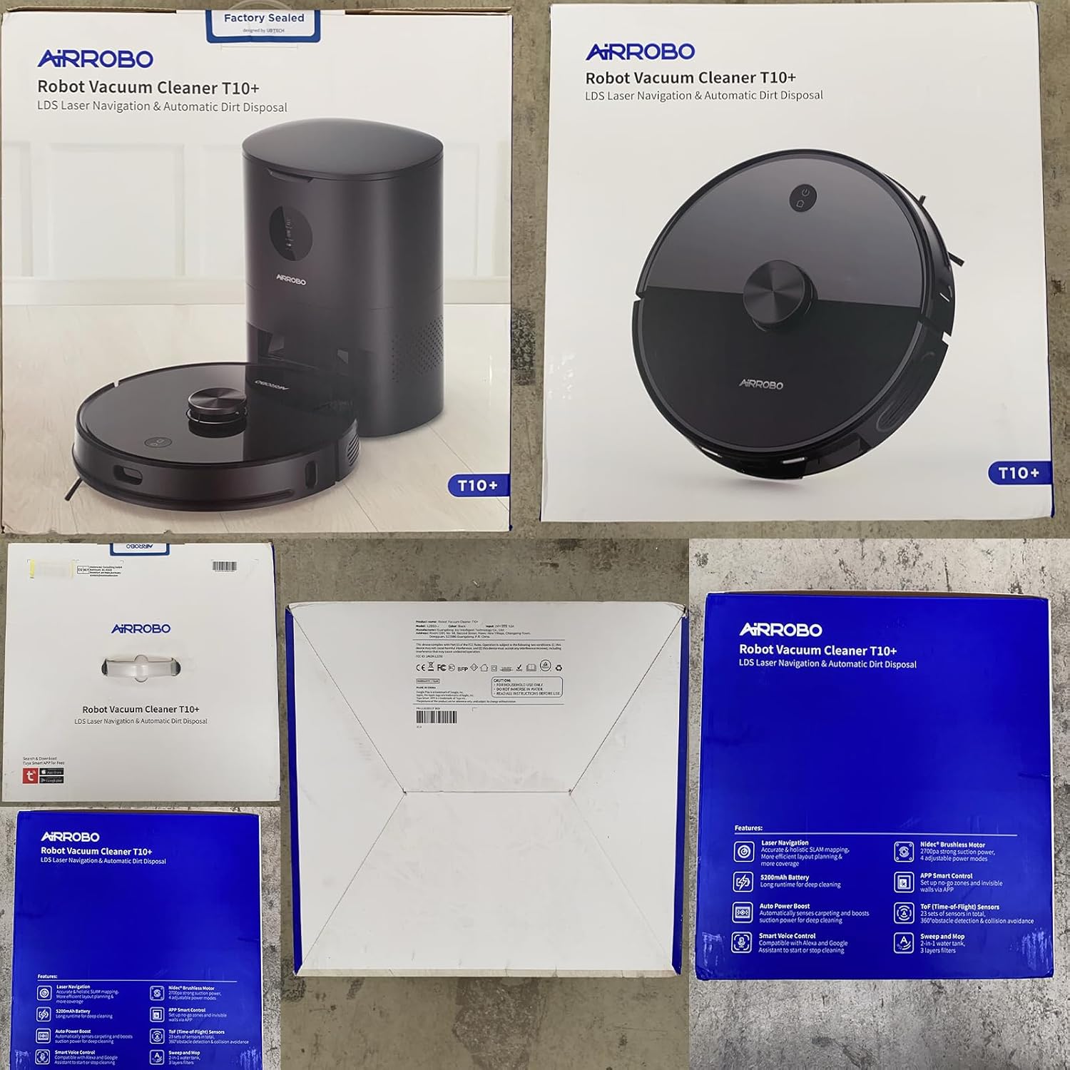 AIRROBO T10+ packaging and contents