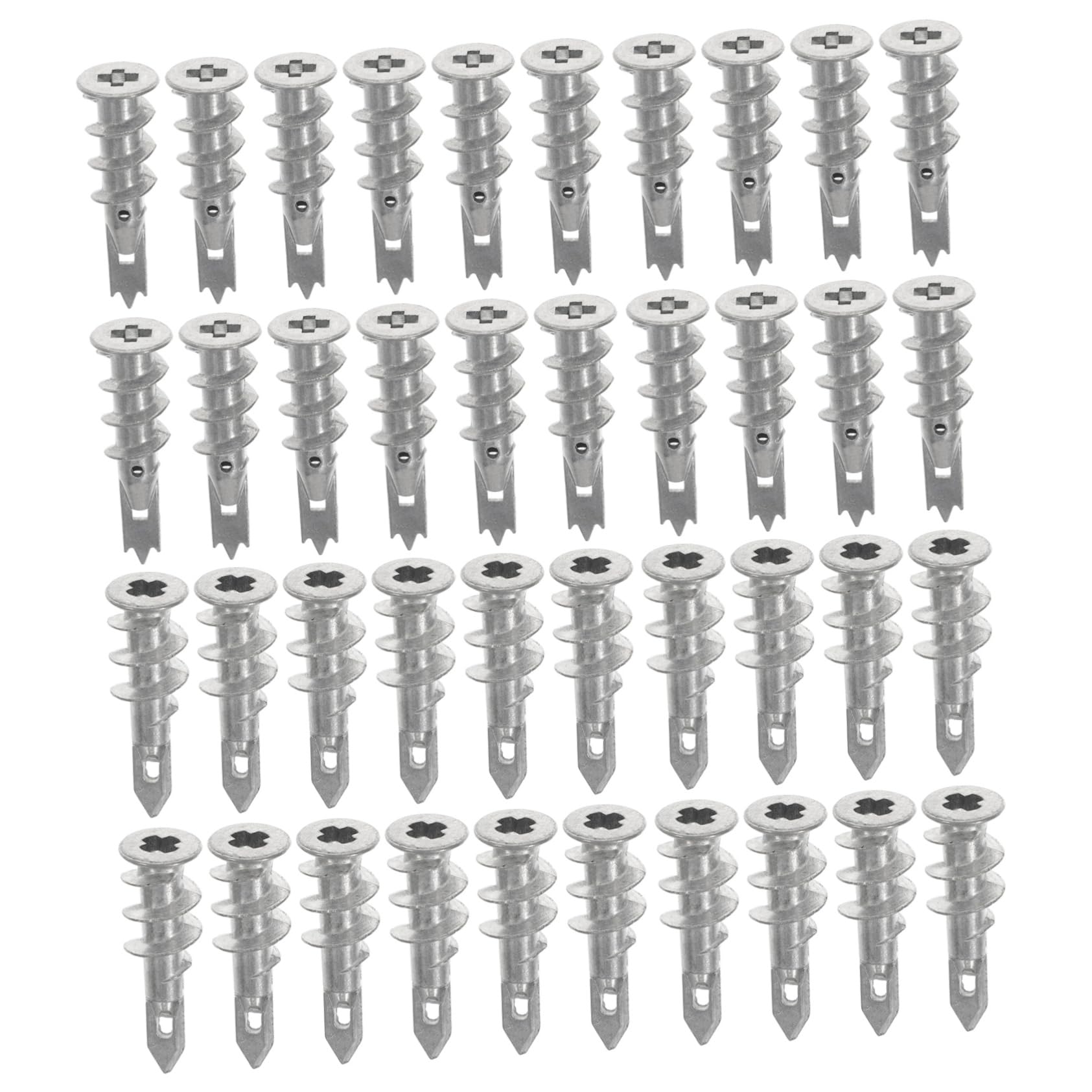 ULTECHNOVO 100piezas Tacos De Pared Autoperforantes De Zinc Anclajes Para Capacidad De Carga Alta y Fijación Segura Para Paredes De Yeso