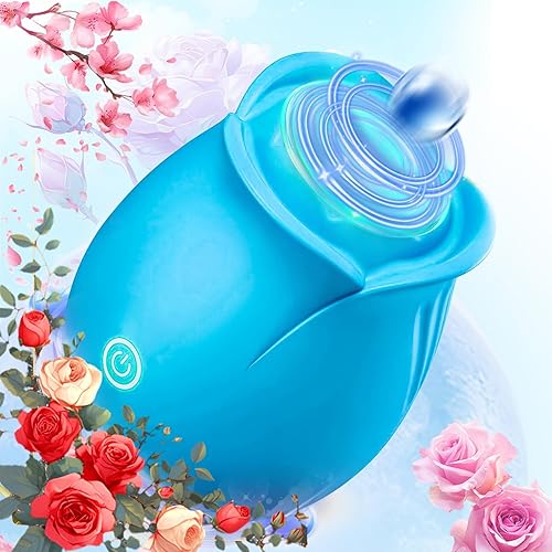2025 Rose Vibratoer Sucking Silent Female Rose Viboatorr Women's Gift, Use to Bedroom Bathroom 062307 - Rose Blue2