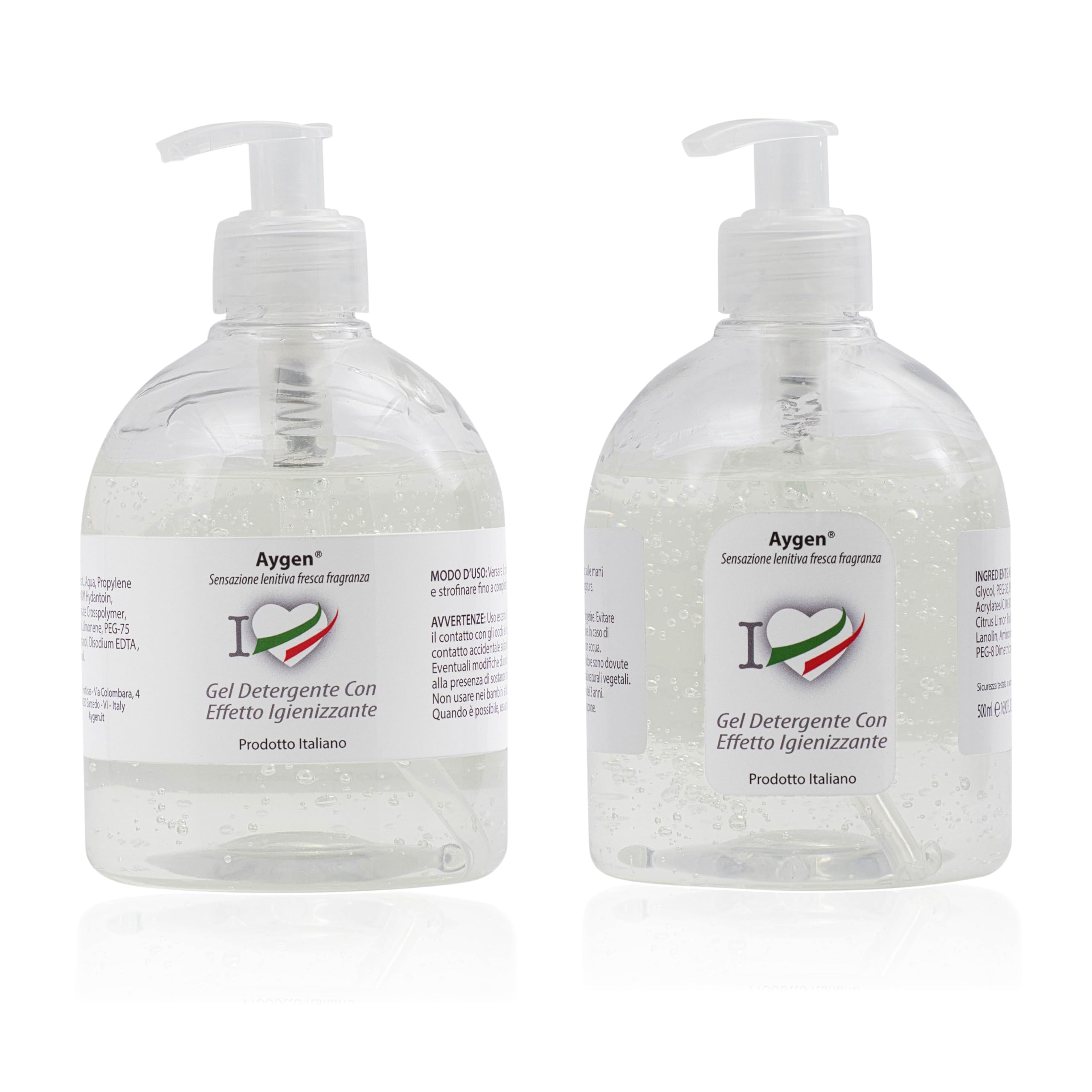 Aygen Gel Detergente Mani con Effetto Igienizzante – Mani Fresche e Morbide, con Olio Essenziale di Limoni di Sicilia, Asciugatura Rapida, Non Appiccica