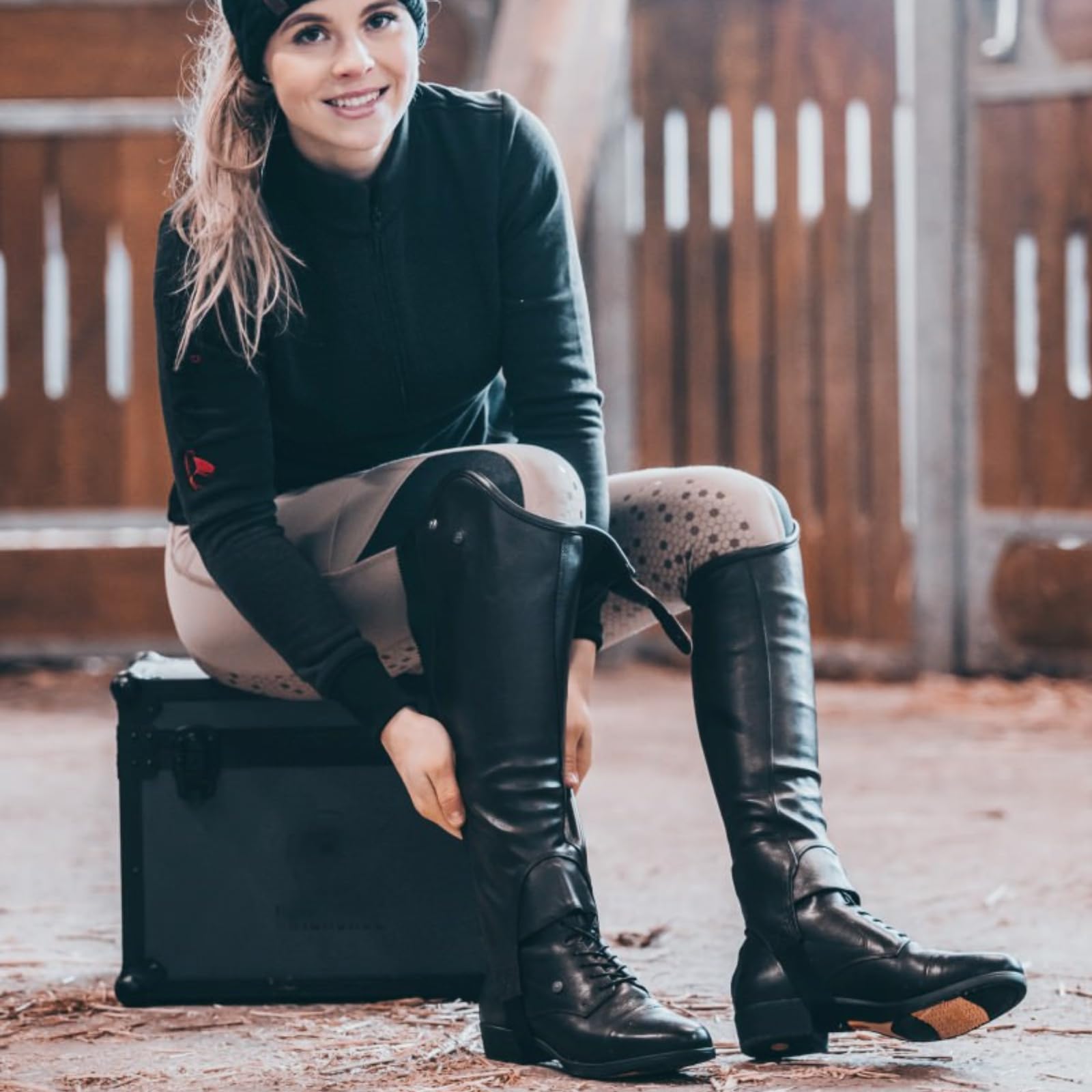 SUEDWIND FOOTWEAR Reitstiefeletten Advanced II BZ Lace Soft – Damen Jodhpur Stiefelette – Mesh-Innenfutter, Reißverschluss & Schnürung – Leder Chelsea Boots – Schwarz o. Braun – 36-46