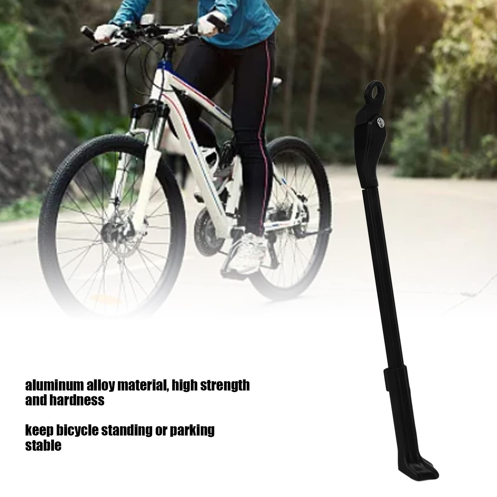 HERCHR Cavalletto Bici, Cavalletto Laterale Bicicletta in Lega di Alluminio per Bici da Strada da 22 Pollici a 29 Pollici Pneumatici 700C/Telaio ASSE Barile Mountain Bike