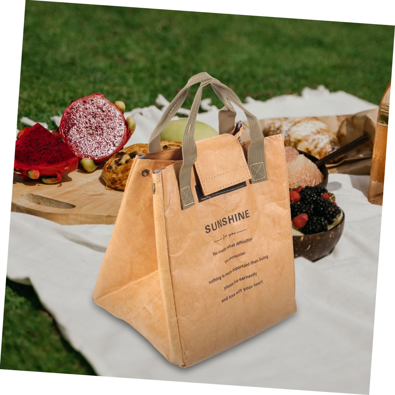 TOPBATHY 5 Teilige Box Bang Papiertüte Eisbeutel Snack Behälter Snack Und Plattenbehälter Für Lebensmittel Bento Lunch Beutel Snack Behälter Hellbraune Tragetasche Bento Beutel Für