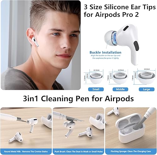 Miniatura 6 de Funda para Airpods Pro (2019), funda de bloqueo seguro para Airpod a prueba de golpes, funda protectora para AirPod Pro, funda de carga con