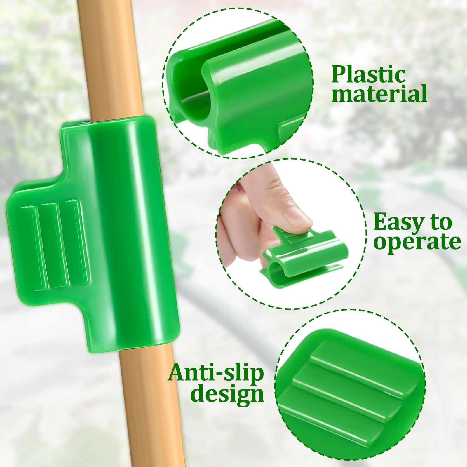 20 Morsetti Per Serra 2,5 Cm, Clip Per Tubi Da Giardinaggio In ABS E PC, Fissaggio Per Telo Protettivo E Reti Ombreggianti (Bianco)