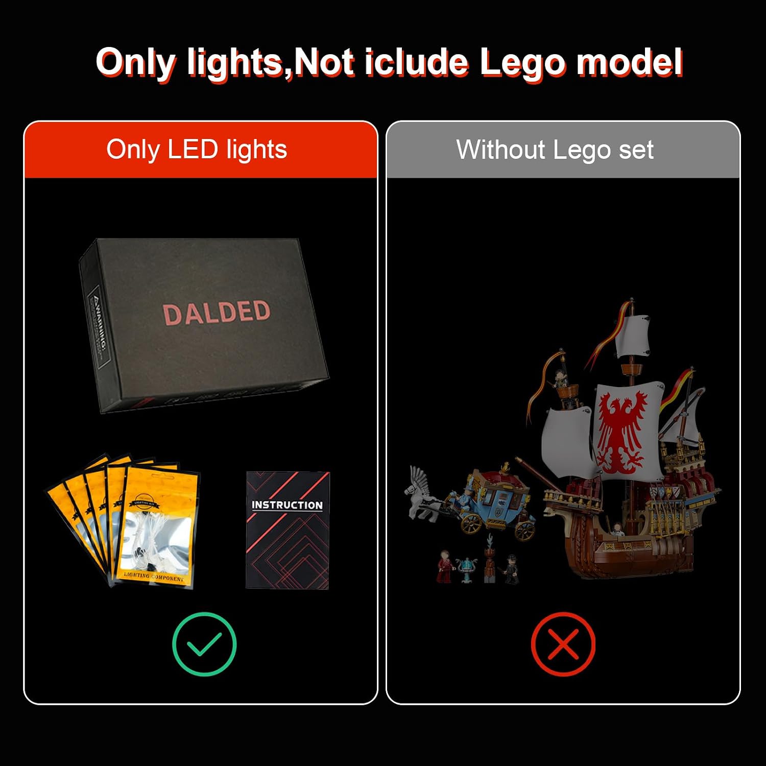 LED Light Kit for Lego Triwizard Tournament: The Arrival - No Models Only Light, LED Light Compatible with Lego 76440 Set