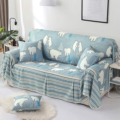 Amazon マルチカバー カラー 215 300cm かわいい 花柄 動物柄 ソファーカバー 大きい 3人掛け 2人掛け 北欧風 洗える おしゃれ 防塵 汚れ防止 ひざ掛け カウチ ベッドカバー 多機能 テーブル掛け枚 テーブルクロス 四季通用 替えカバー ソファカバー マルチカバー