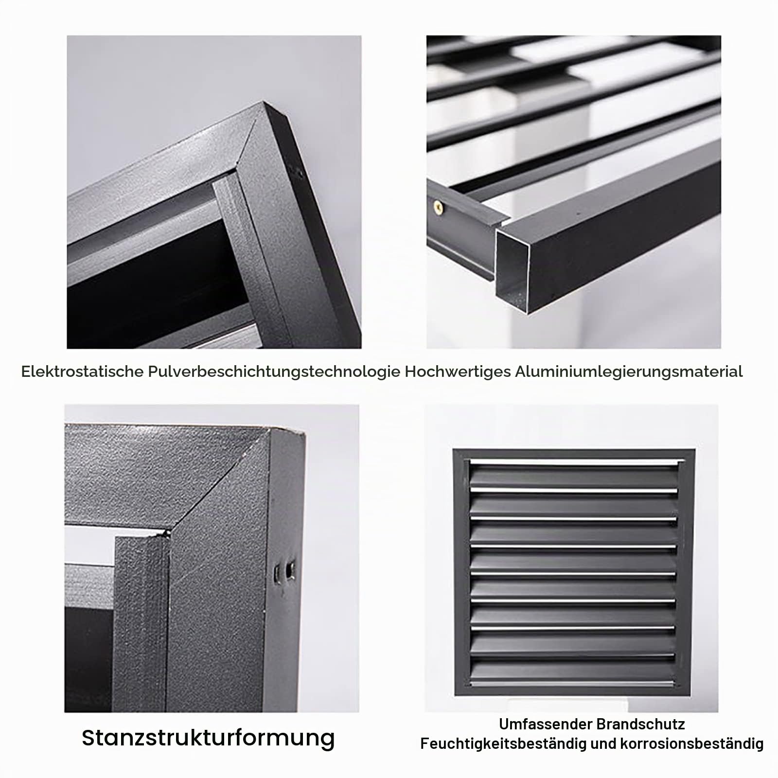Klimaanlagen Abdeckung Aus Aluminium,Cover Schutzgitter Für Wärmepumpen,Abdeckung Klimaanlage Außengerät,Schutzgehäuse Aus Klimageräte Oder Wärmepumpe,Zum Verstecken Und Schutz Ihrer Klimaanlage (Col