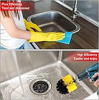 Vista 6 de Remerry Drill Brush Nylon Drill Brush Attachment Electric Power Scrubber Scrub Attachment Multi Purpose Cleaning Supplies for Bathroom Surfaces Tub