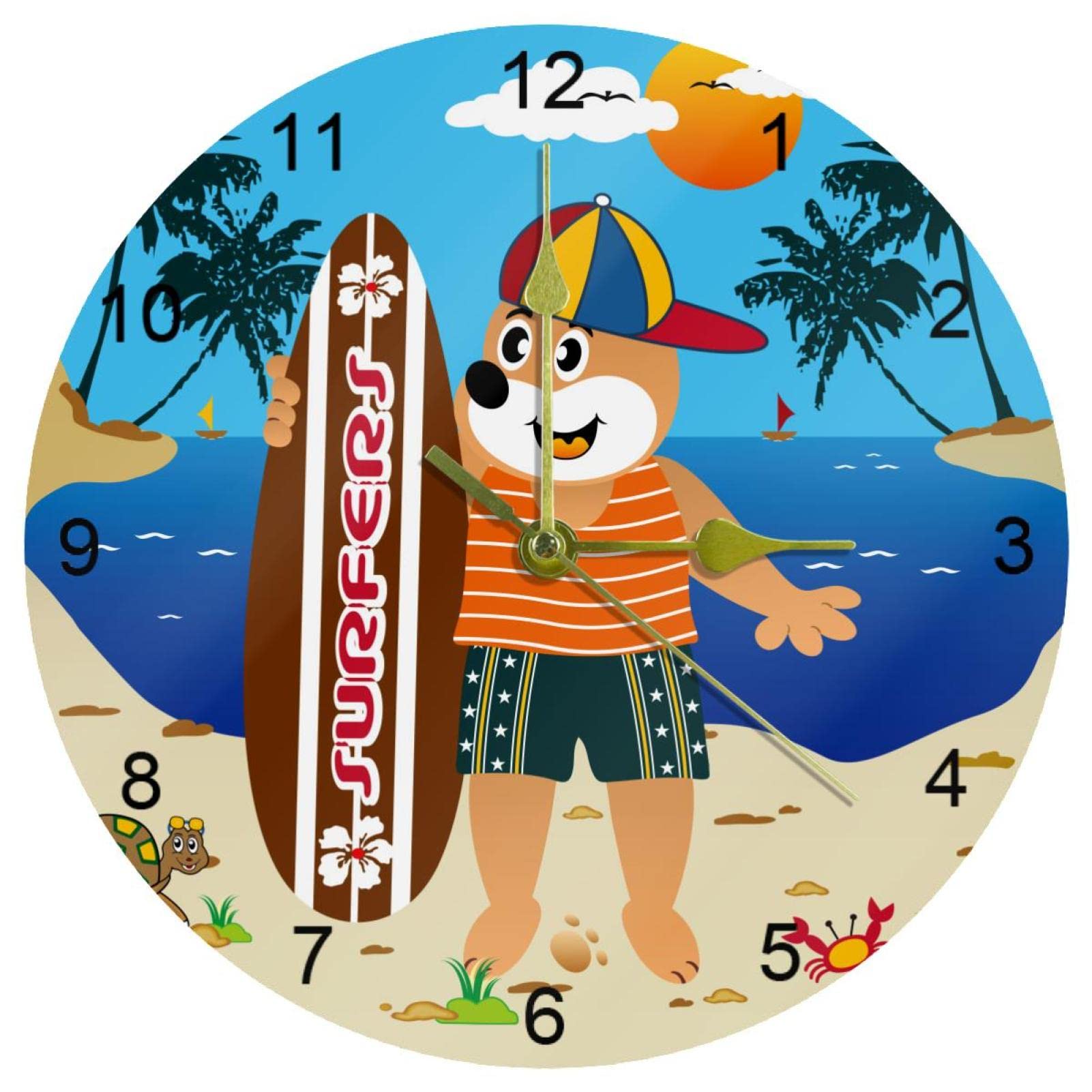 Horloge murale silencieuse pour bureau et chambre d'enfant