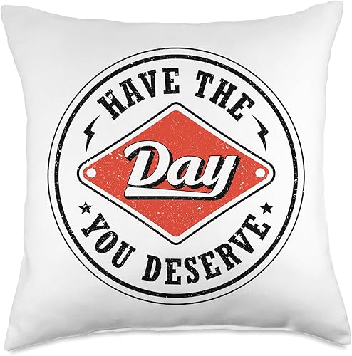Miniatura 4 de Have The Day You Deserve Funny Sarcastic Humor Retro Throw Pillow, 16x16, Multicolor