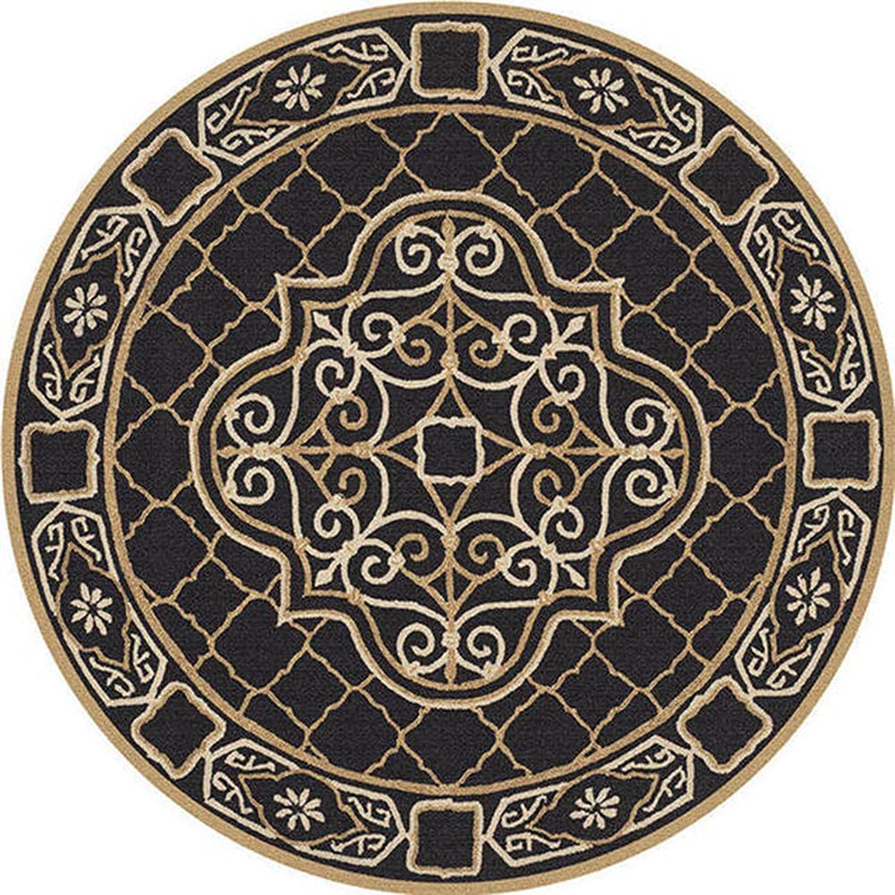 Tapis ronds de style persan PatroPat aux détails floraux