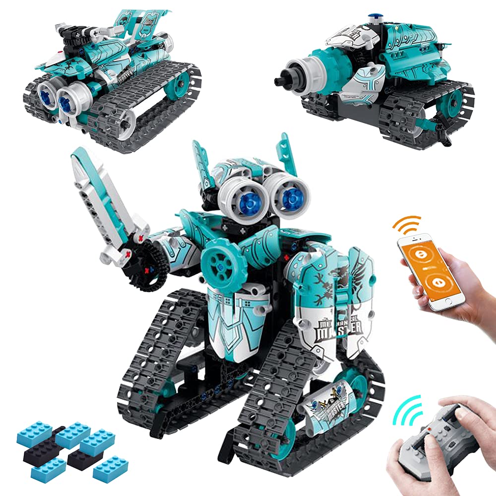 UNIQUE KIDS Building Remote Control STEM Building Kit for Boys 8-12 Tracked Racer Car/Tank/Robot 3 i