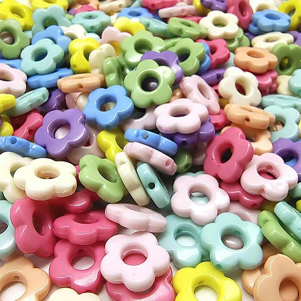 100 Blumenperlen 5mm Loch – Acryl Abstandshalter Für DIY Schmuck
