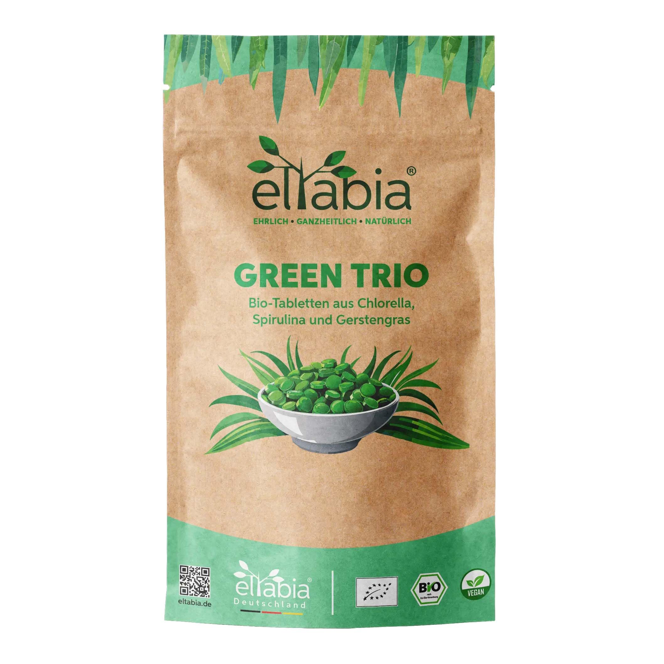 eltabia Bio Green-Trio-Presslinge 200g | 500 Tabs