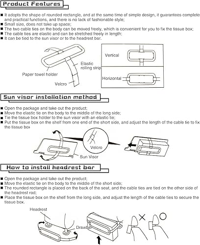 Miniatura 5 de 1 PC Auto Accesorios Car Sun Visor Tissue Box Holder Papel Toalla Servilleta Caja Cubierta Asiento Soporte Portátil Coche Organizador