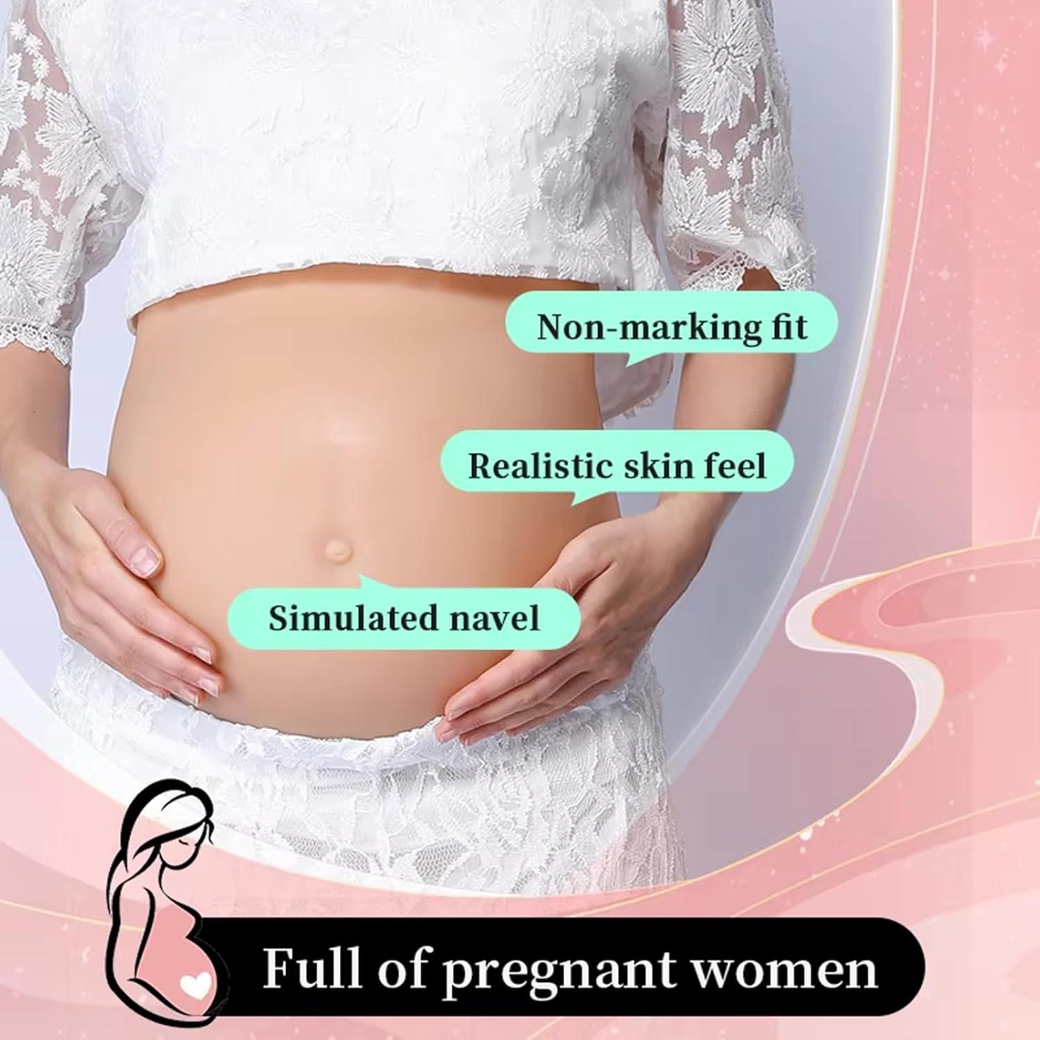 Silicone Fake Pregnancy Belly Artificial Baby Bump False Pregnancy Belly Costumes for Actor Performance Film Props Maternity Cosplay