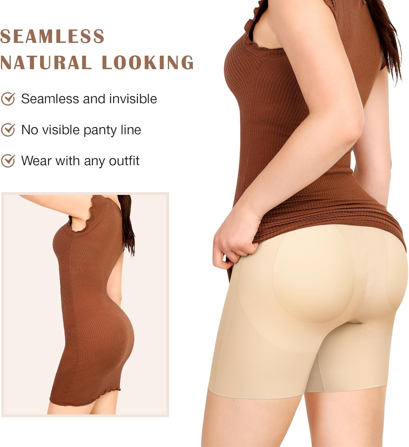 Lover-Beauty Butt Pads Shapewear High Waisted Tummy Control Padded Butt Lifting Underwear - Image 4