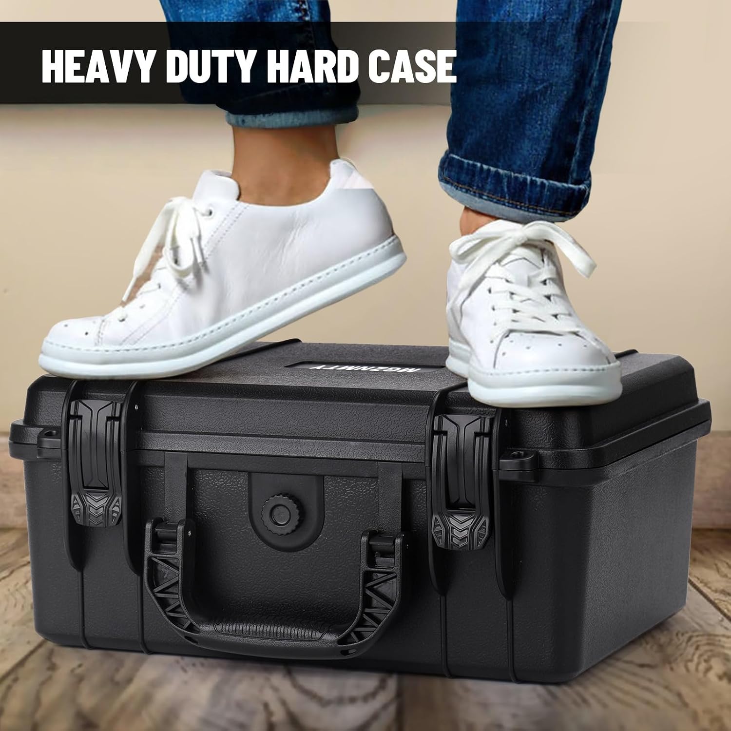 MGZNMTY Heavy Duty Waterproof Case Compatible with Bushnell Golf Wingman HD GPS Speaker with Custom Foam (Black)