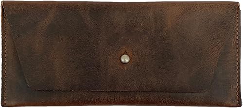Hide & Drink, Bolsa larga de utilidad hecha a mano de cuero de grano completo, elegante cartera para llevar y almacenar efectivo, monedas, tarjetas,