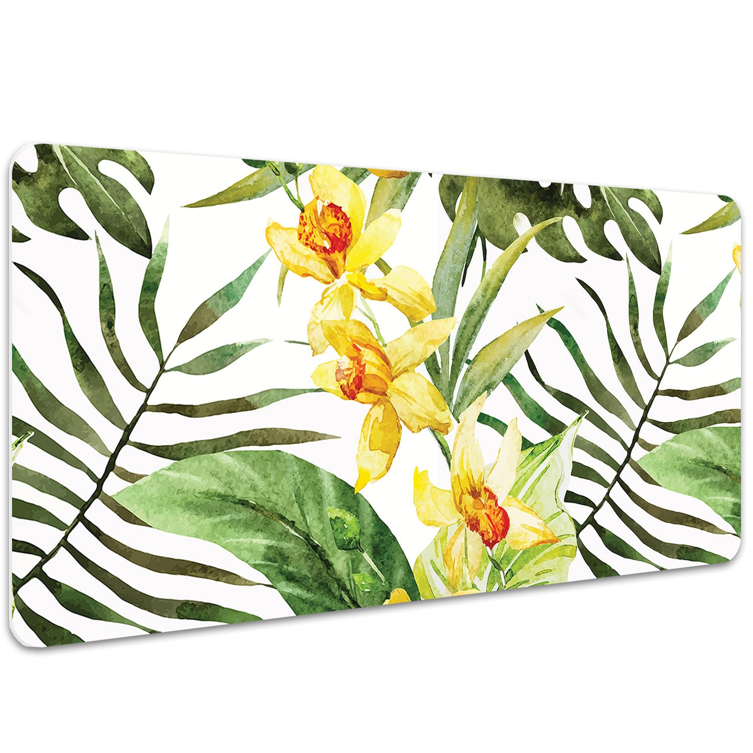 Sottomano da Scrivania 100x50 cm Superficie Protettiva per Ufficio e Casa in Vinile PVC Facile da Pulire Impermeabile Antiscivolo Protezione e Decorazione - Foglia d'oltremare
