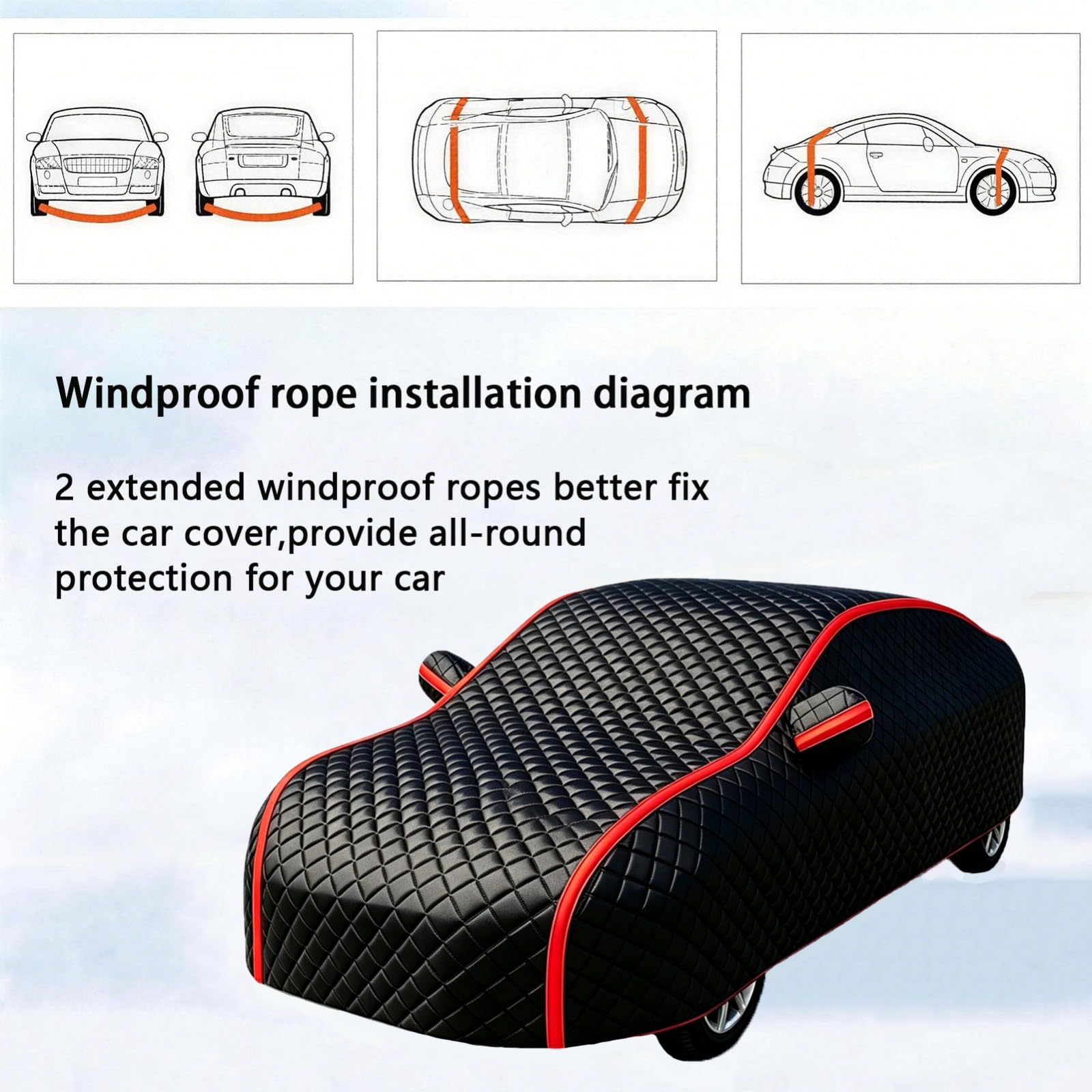 Funda Coche Antigranizo para A UDI A5 Coupé | Funda Reforzada Anti-Sol & Anti-Polvo – Uso Exterior Todo el Año, Antirrayas & Anti-Abrasión, con Bolsa Incluida