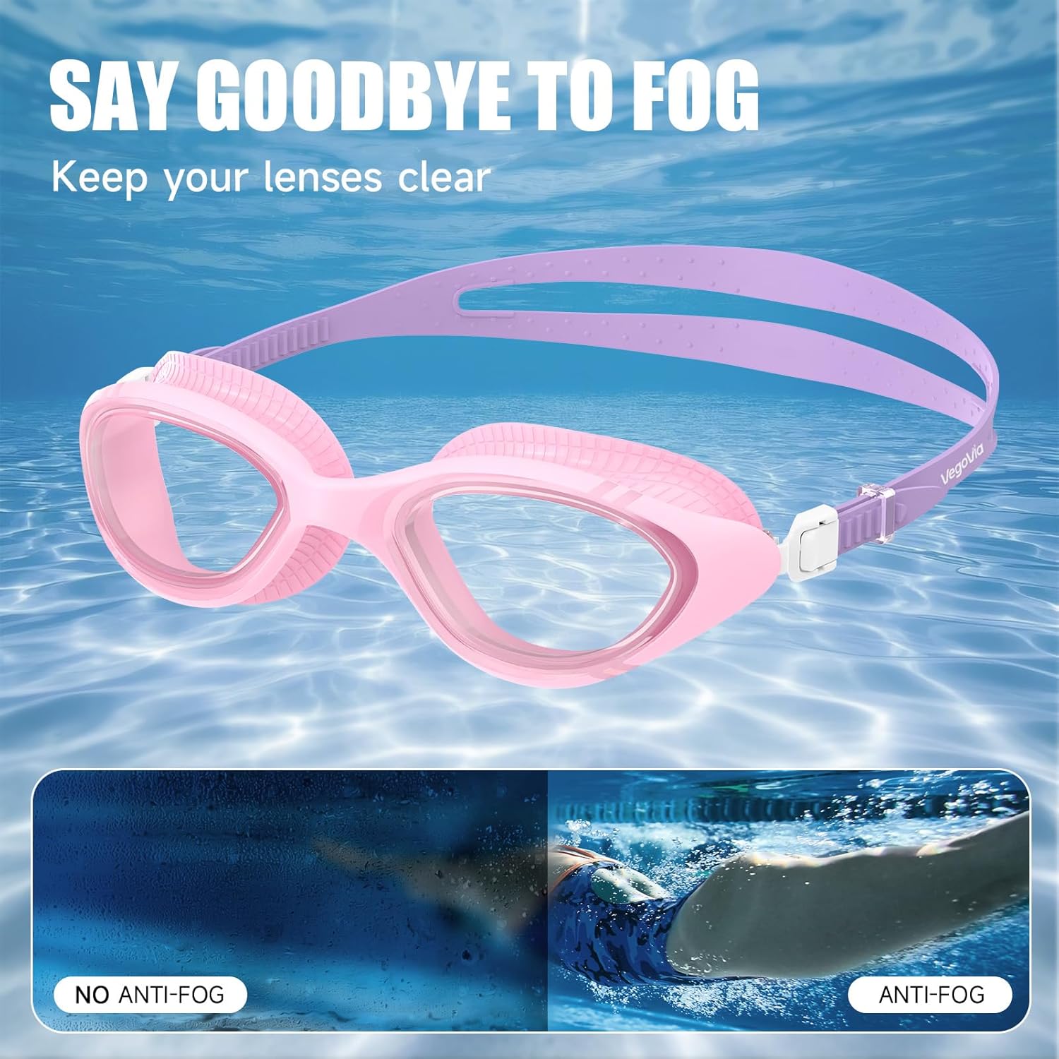 Adult Swim Goggles for Men Women Swimming Goggles Pool Anti-Fog/UV Water Swim Glasses Goggle with Case - Image 5