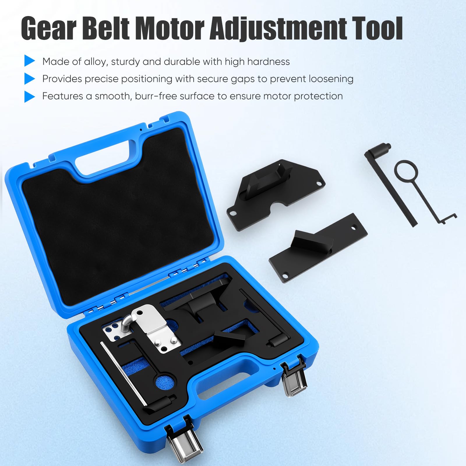 Set di attrezzi per la regolazione del motore 1.2 PureTech, compatibile con Citroen Peugeot Opel 1.2 GDI VTi VVT, motore a benzina, 7 pezzi, strumento di bloccaggio albero a camme e strumento di