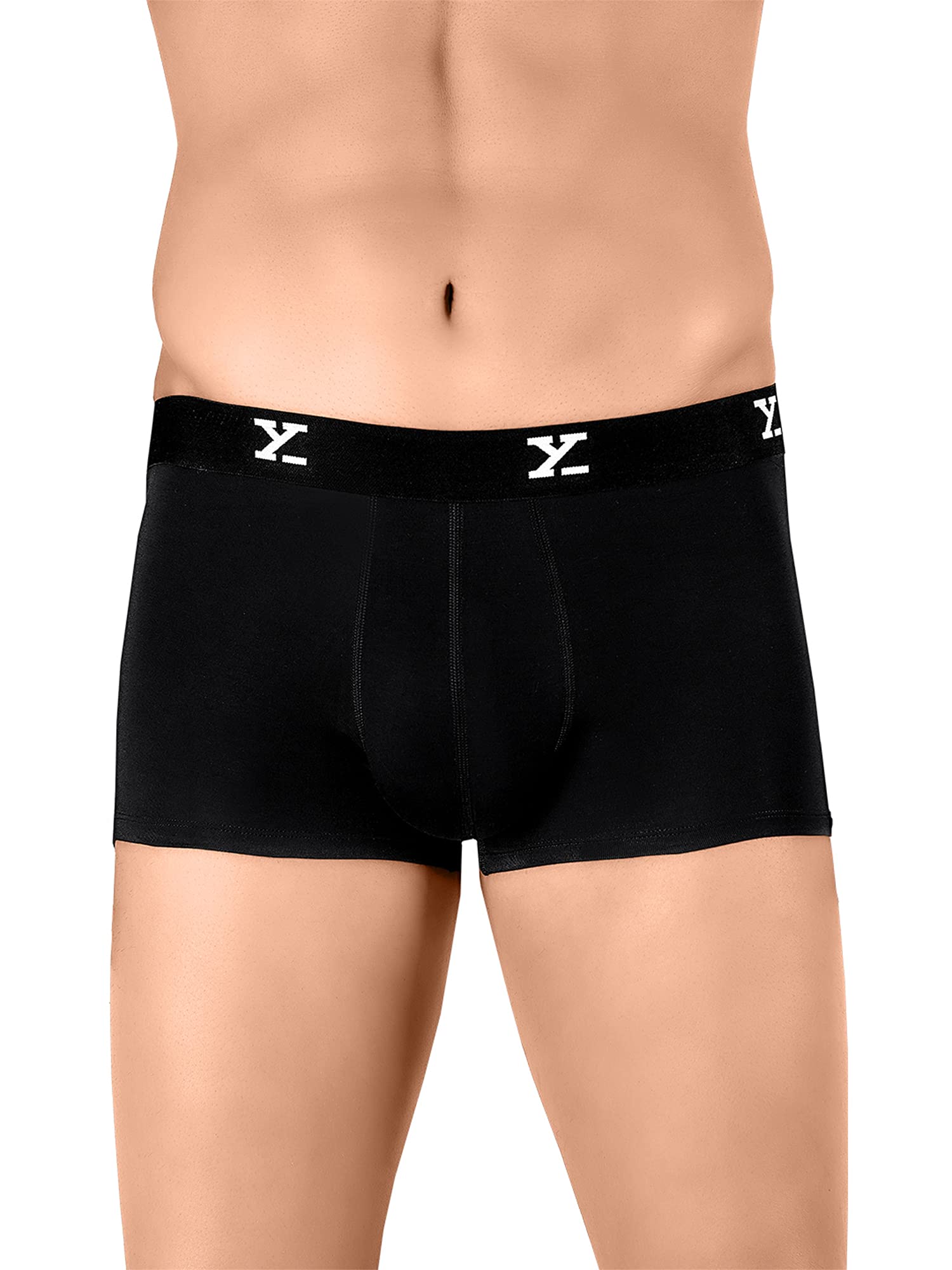 XYXX Men's Ace Micromodal Regular Fit Solid Antimicrobial Trunks with No Marks Waistband