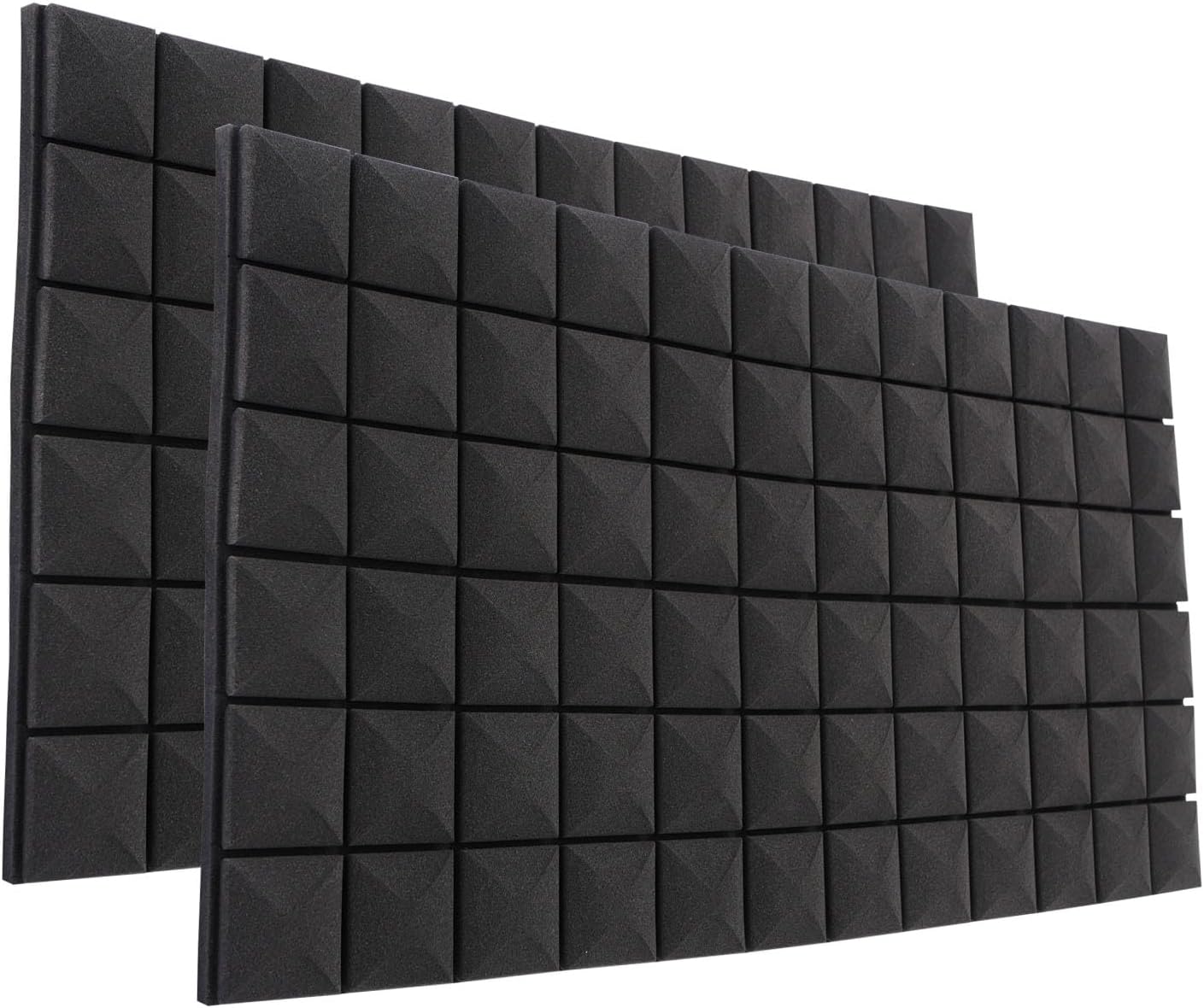 2 Pack Sound Proof Foam Panels for Walls,48x24x2 Inch Mushroom Acoustic Foam Panel,High Density Fire Resistant Soundproof Foam for Home,Studio,Reducing Noise & Echo