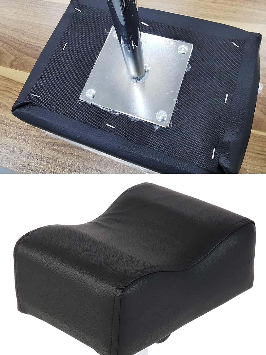Lorvain Pedicure Chair Stool with Footrest, Adjustable Leg Rest PU Leather Pad Pedicure Foot Rest Stand for Nail Tech Spa Beauty Salon Studio Equipment Supplies(Black) : Beauty & Personal Care