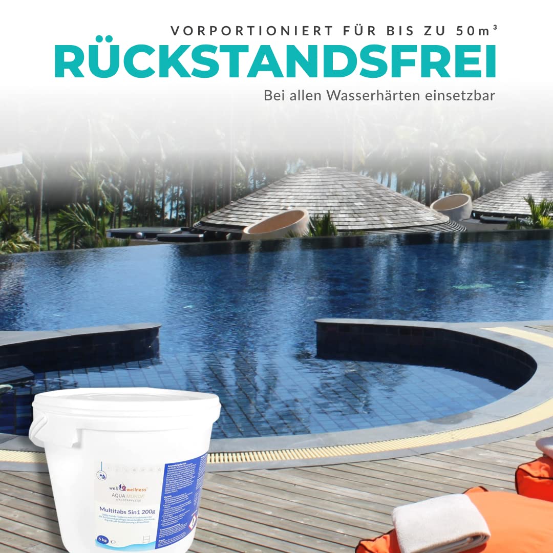 Aqua Munda Wasserpflege Premium Pool Multitabs 5in1 200g 3kg