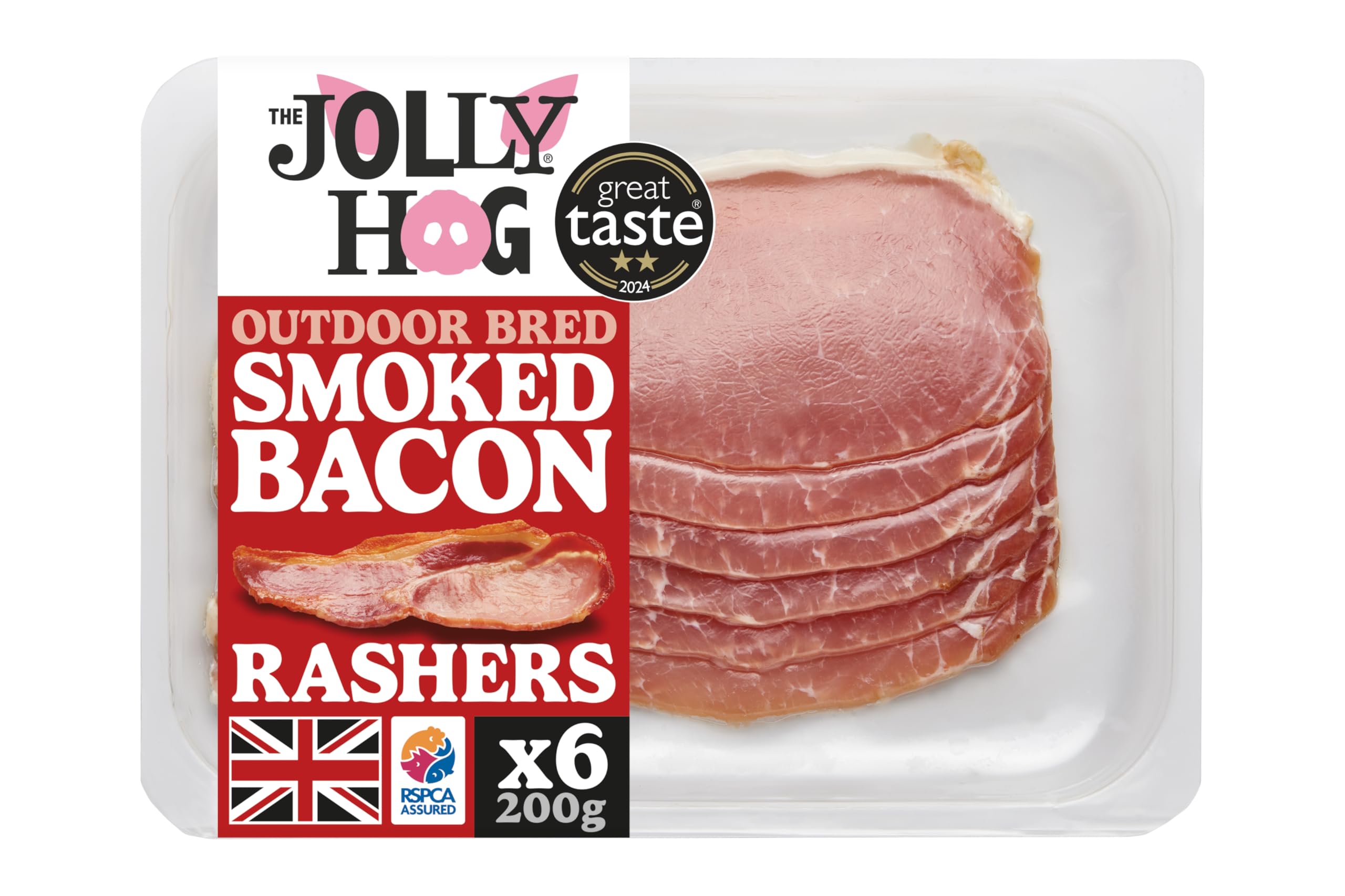 The Jolly Hog Smoked Back Bacon, 200g