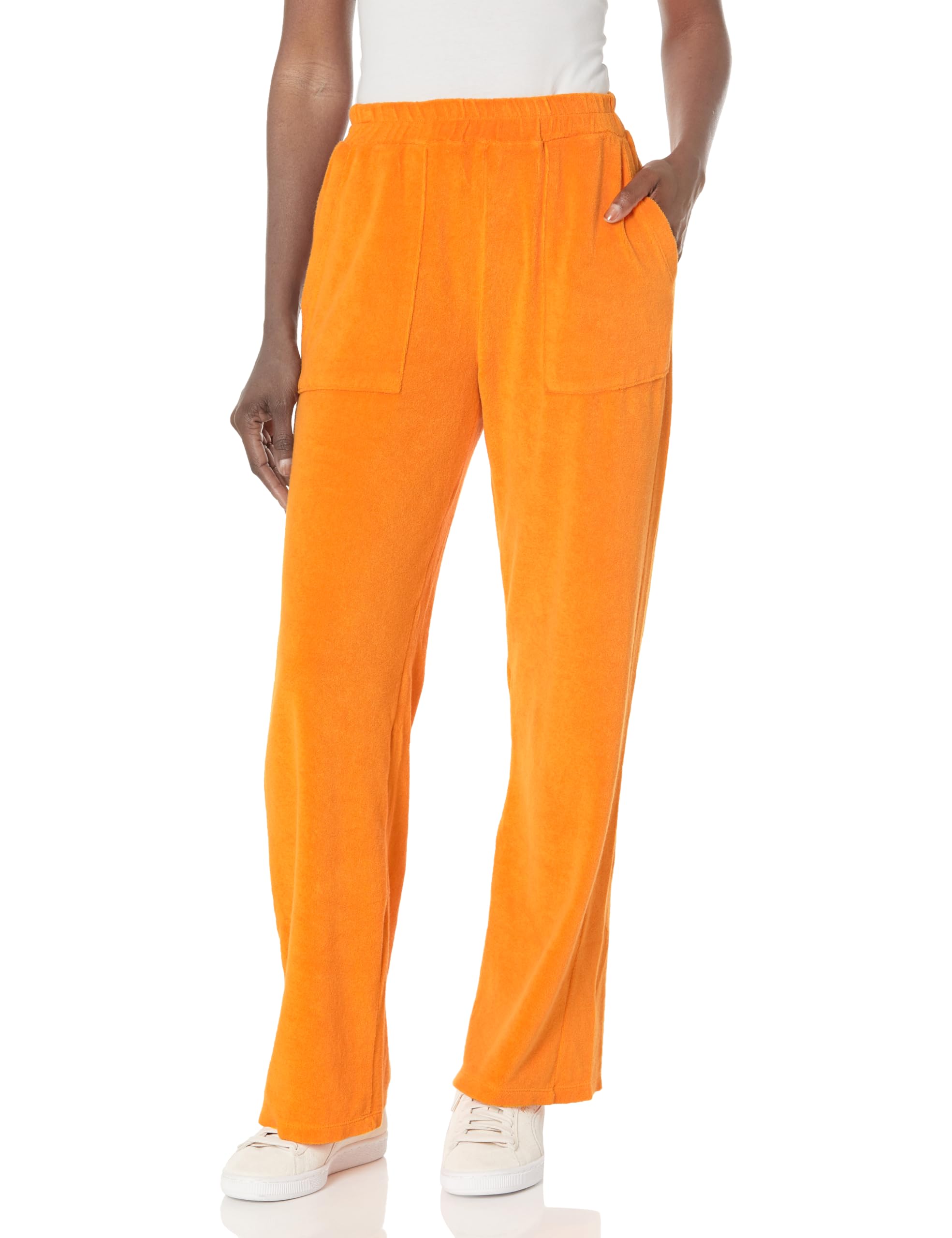Monrow Womens Hb0639-terry Cloth Patch Pocket Pant