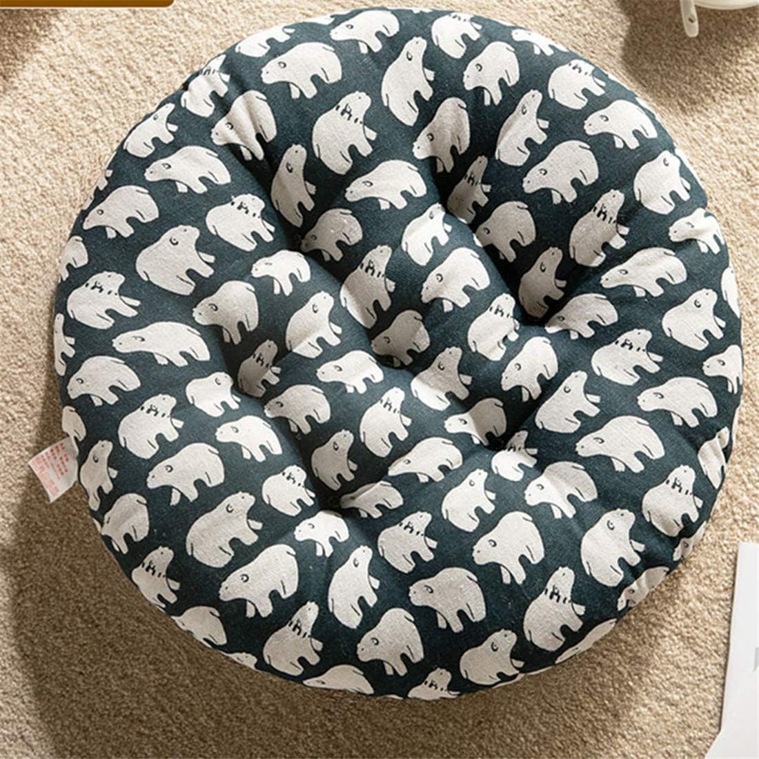 Chickwin Cushion Chair, Premium Padded Chair Cushions Quilted Seat Pads Sofa for Indoor and Outdoor Use Pressure Relief Cushion Great As Office Thicker (40x40cm,Polar bear)