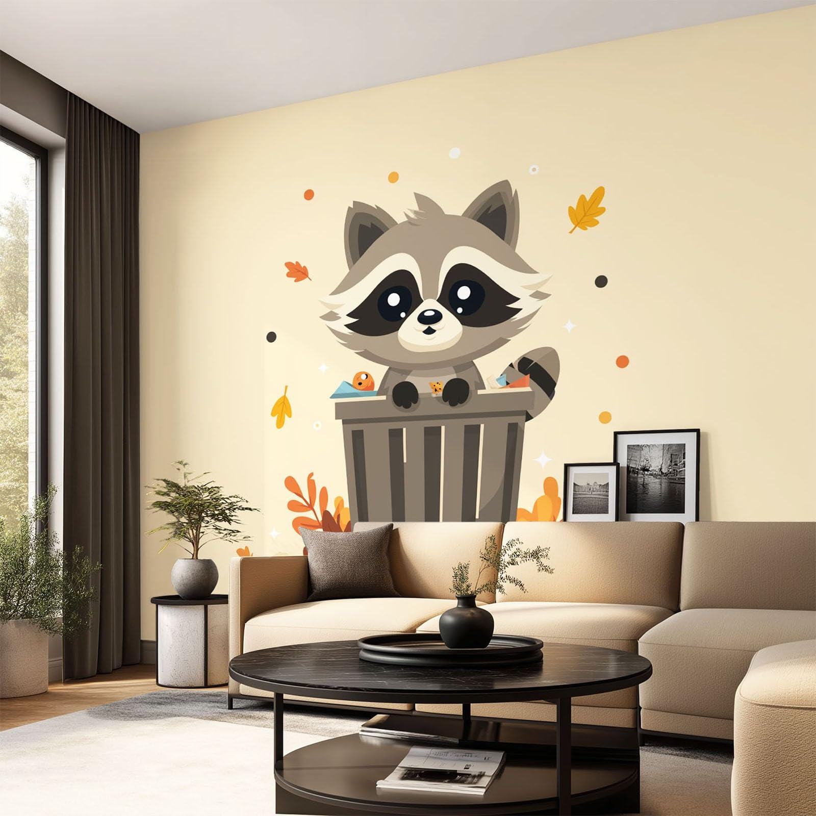 Générique Tapeta z włókniny w stylu ciepła, kreskówkowa, ze zwierzętami, szop panoramiczny, tapeta ścienna z rolki, do salonu, dekoracja ścienna 500 x 280 cm