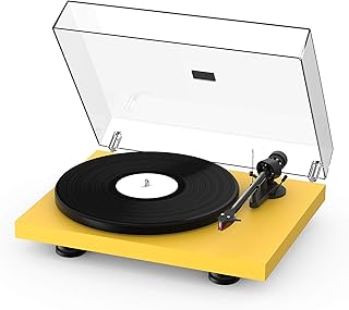 Pro-Ject Debut Carbon EVO, Audiophile turntable with Carbon Fiber tonearm, Electronic Speed Selection and pre-mounted Ortofon 2M Red phono cartridge (Satin Yellow)