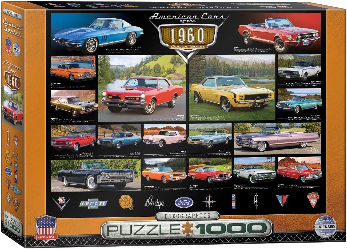 EuroGraphics 1960's Cruisin' Classics Jigsaw Puzzle (1000-Piece)