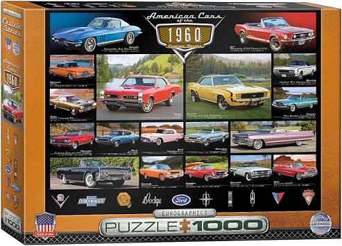 EuroGraphics 1960s Cruisin Classics Jigsaw Puzzle 1000-Piece
