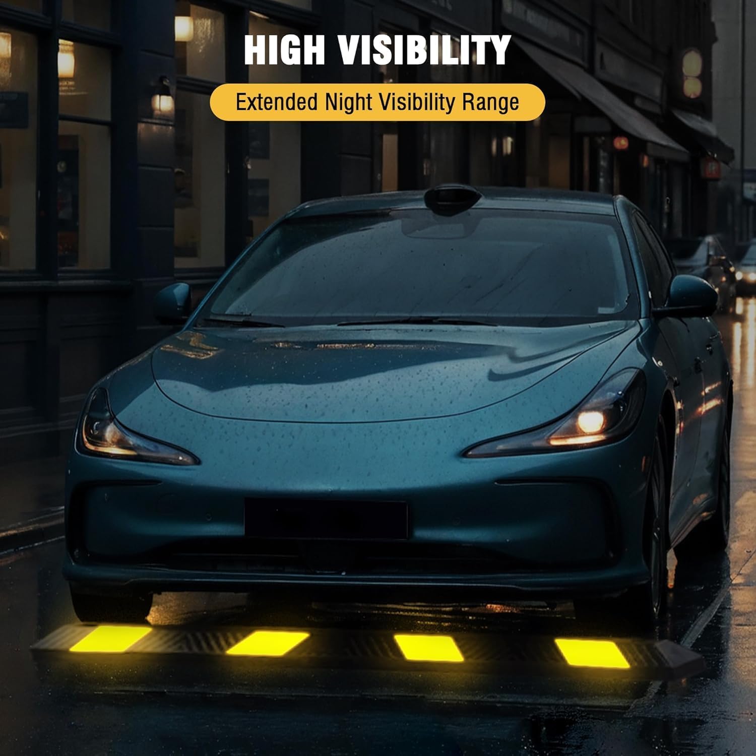 STARSIGNS 4 Pack Rubber Parking Curbs 72 Inch Heavy Duty Parking Stopper for Garage and Driveway for Cars and Trucks Durable Parking Lot Bumper(4 Pack)