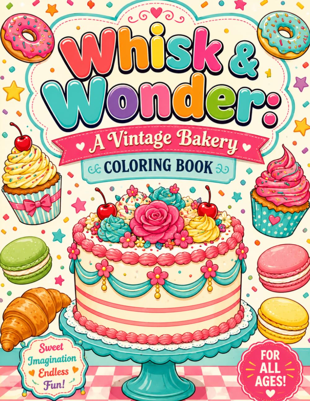 Whisk & Wonder: A Vintage Bakery Coloring Book