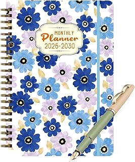 Agenda mensuel 2026-2030 - Organiseur de notes de productivit&eacute; - Planificateur de bureau scolaire pour &eacute;tudiant - Agenda professionnel pour planification de notes de rendez-vous